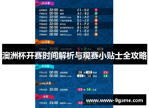 澳洲杯开赛时间解析与观赛小贴士全攻略 澳洲杯开赛时间解析与观赛小贴士全攻略
