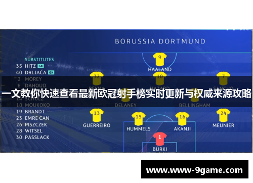 一文教你快速查看最新欧冠射手榜实时更新与权威来源攻略